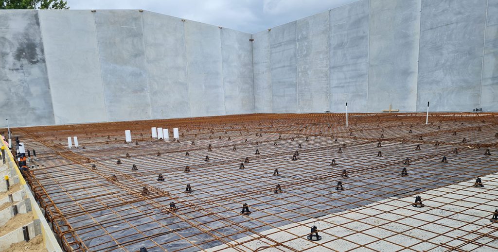 Construction Monitoring Precast Panel Warehouse building